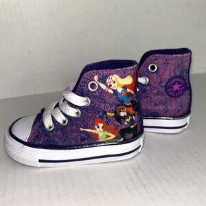 Converse Toddlers DC Superhero Supergirl Girls High Top Chuck Taylors Kid size 3